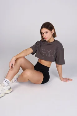 Youngla W436-Urban Crop Tee<Women Tops