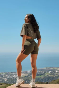 Youngla W436-Urban Crop Tee<Women Tops